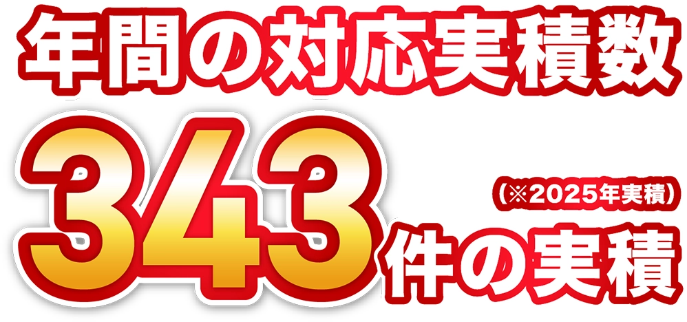 対応実績数：年間343件の実績